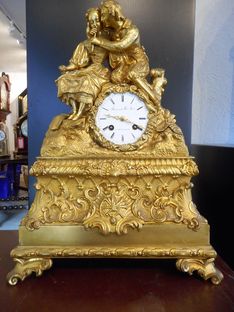 Mantel Clocks Early 19th Century Ormolu French Strike image #1