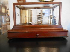 Clockwork Edwardian Double Pen Barograph & Barometer image #1