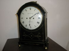 Bracket Clocks  Regency Brass Inlaid Ebonised Bracket Clock image #1